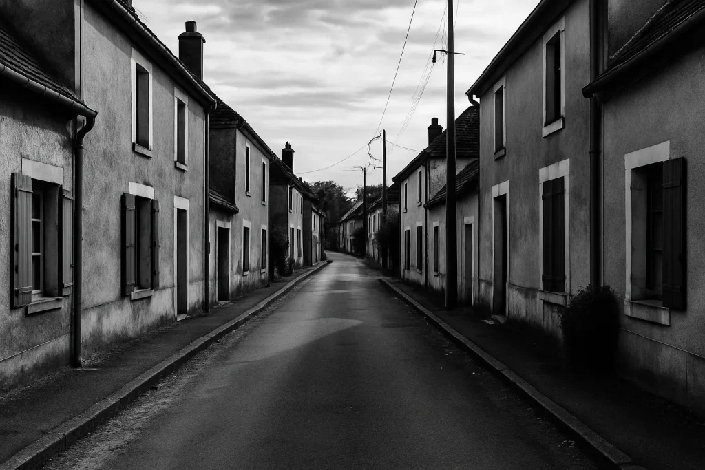 Rue résidentielle calme à Vermenton, idéale pour une désinfection discrète.